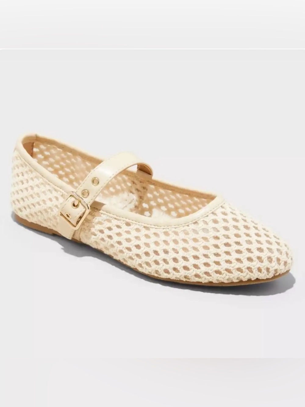 Universal Thread Sylvia Woven Mary Jane Ballet Flats with Ankle Strap Size 8